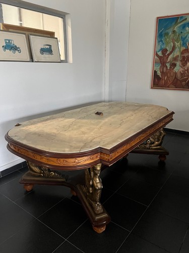 Tavolo legno antico mogano - legno, in